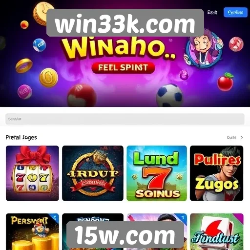 Principais jogos disponíveis no site win33k.com